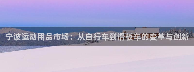 注册xk星空体育官方正版app：宁波运动用品市场：从自行车到